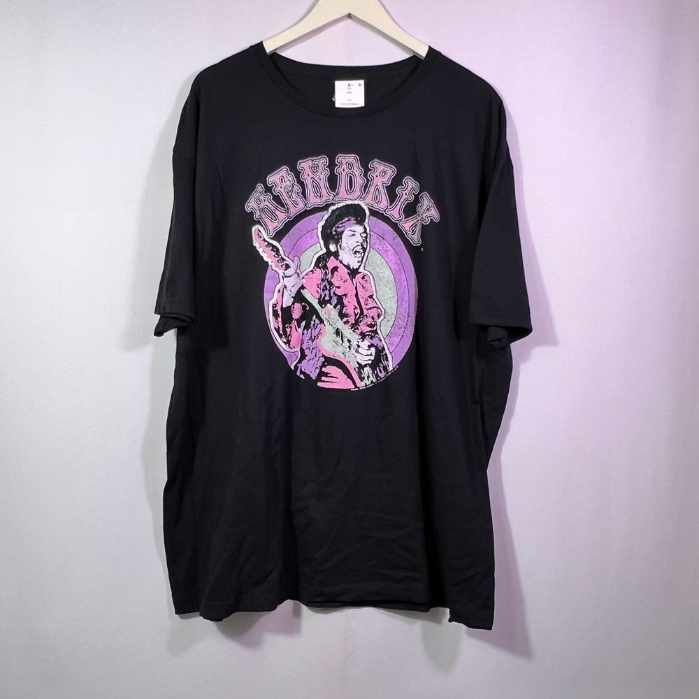 Authentic Jimi Hendrix Graphic T-Shirt Mens XXL Black Rock Music Tee JIHE008MSC